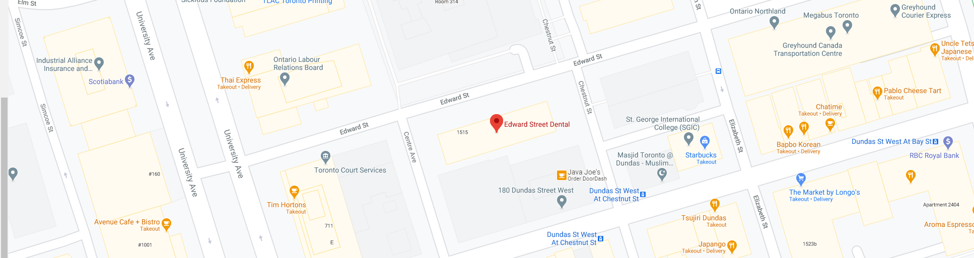 map of edward steet dental