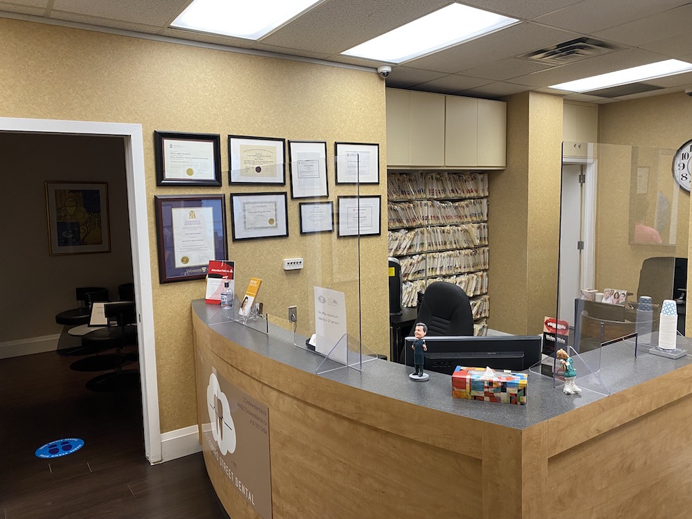 Reception of edward street dental